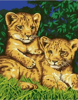 Animal Lion Diy Paint By Numbers Kits UK AN0446