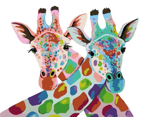 Giraffe Diy Paint By Numbers Kits UK AN0122