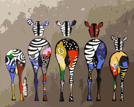 Zebra Diy Paint By Numbers Kits UK AN0151