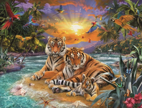 Animal Tiger Paint By Numbers Kits UK AN0019