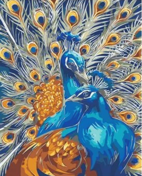 Animal Peacock Diy Paint By Numbers Kits UK AN0675