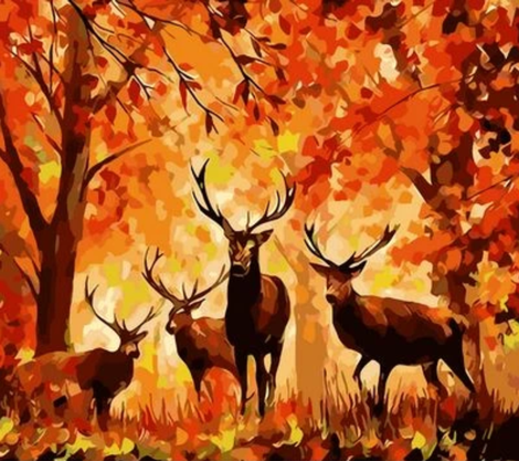 Deer Diy Paint By Numbers Kits UK AN0627