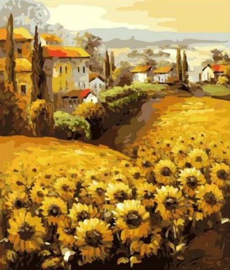 Sunflower Diy Paint By Numbers Kits UK PL0351