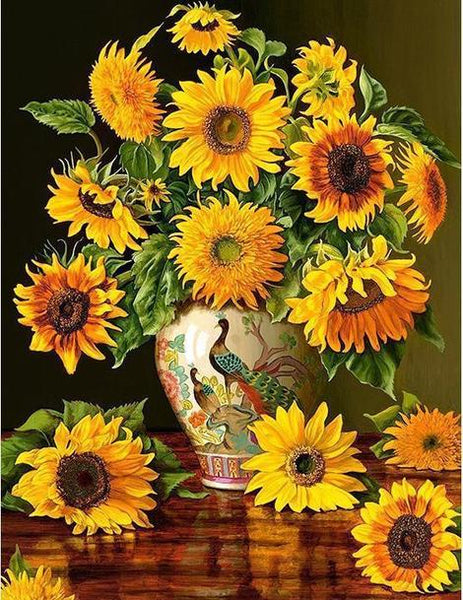 Sunflower Diy Paint By Numbers Kits UK PL0353