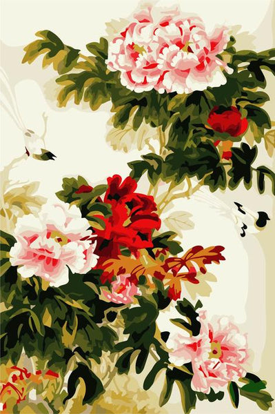 Flower Diy Paint By Numbers Kits UK PL0406