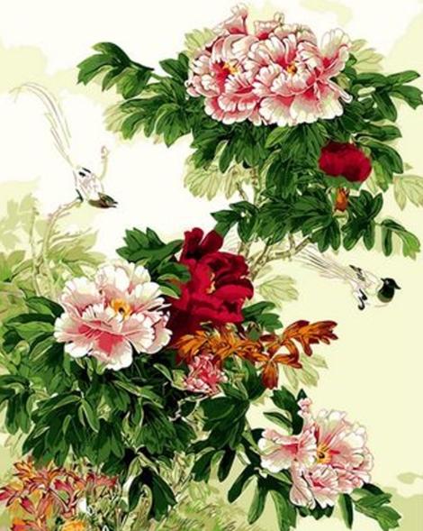Flower Diy Paint By Numbers Kits UK PL0437