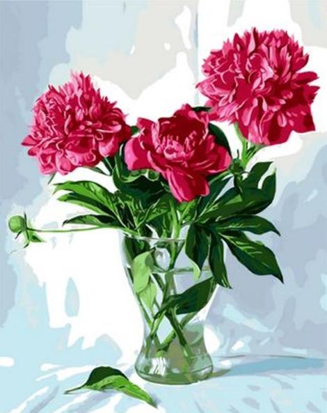 Flower Diy Paint By Numbers Kits UK PL0439