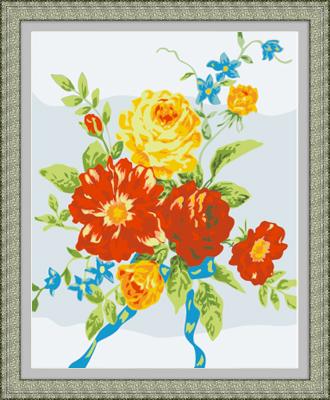 Flower Diy Paint By Numbers Kits UK PL0441