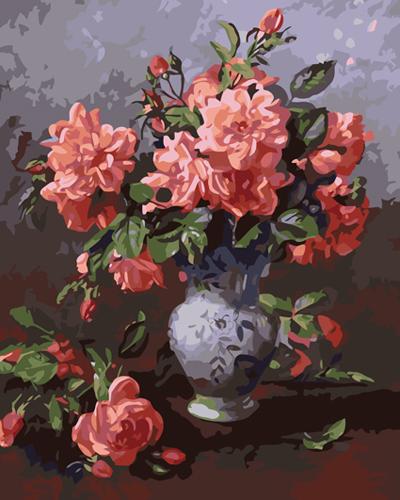 Flower Diy Paint By Numbers Kits UK PL0442
