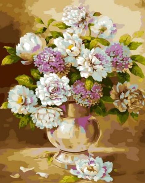 Flower Diy Paint By Numbers Kits UK PL0451