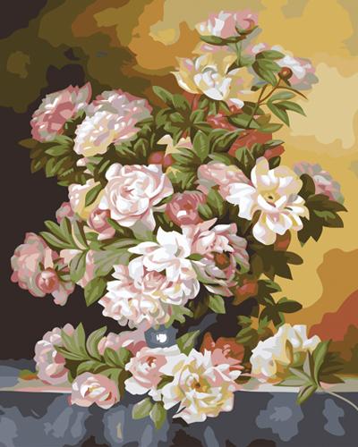 Flower Diy Paint By Numbers Kits UK PL0460