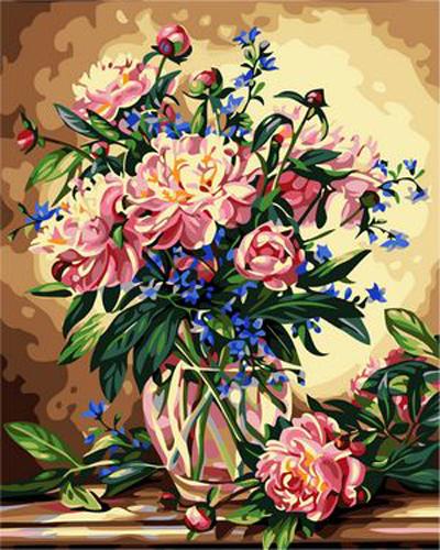 Flower Diy Paint By Numbers Kits UK PL0461
