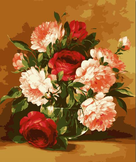 Flower Diy Paint By Numbers Kits UK PL0464