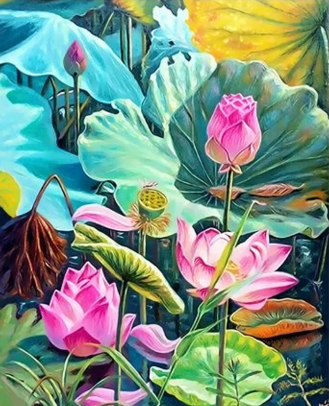 Lotus Diy Paint By Numbers Kits UK PL0491