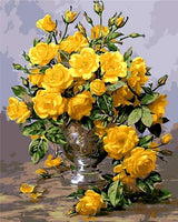 Rose Flowers Diy Paint By Numbers Kits UK PL0511