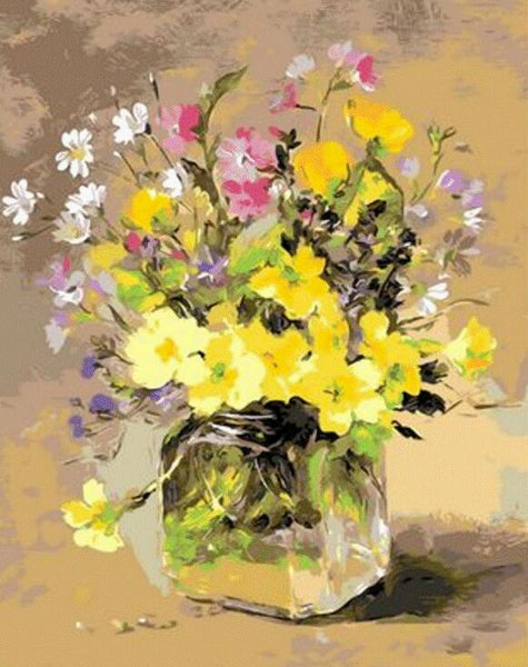 Flower Diy Paint By Numbers Kits UK PL0566