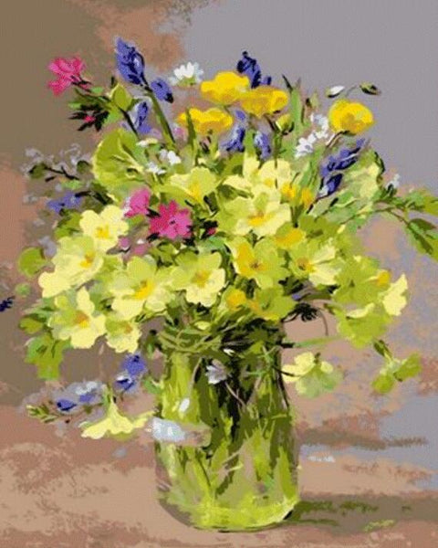 Flower Diy Paint By Numbers Kits UK PL0580
