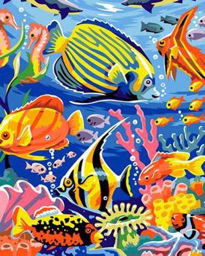 Fish Diy Paint By Numbers Kits UK PE0110