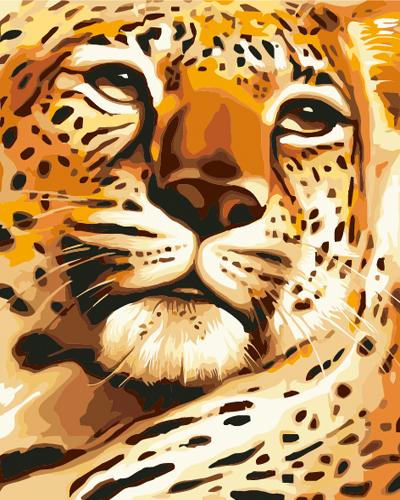 Animal Leopard Diy Paint By Numbers Kits UK AN0810