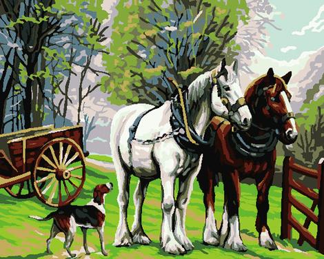Animal Horse Diy Paint By Numbers Kits UK AN0330