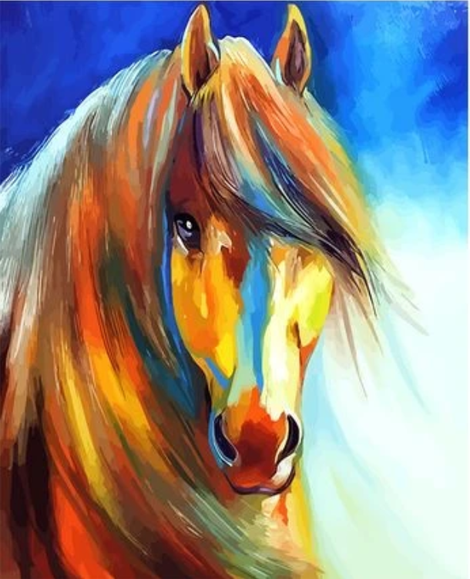 Animal Horse Diy Paint By Numbers Kits UK AN0263