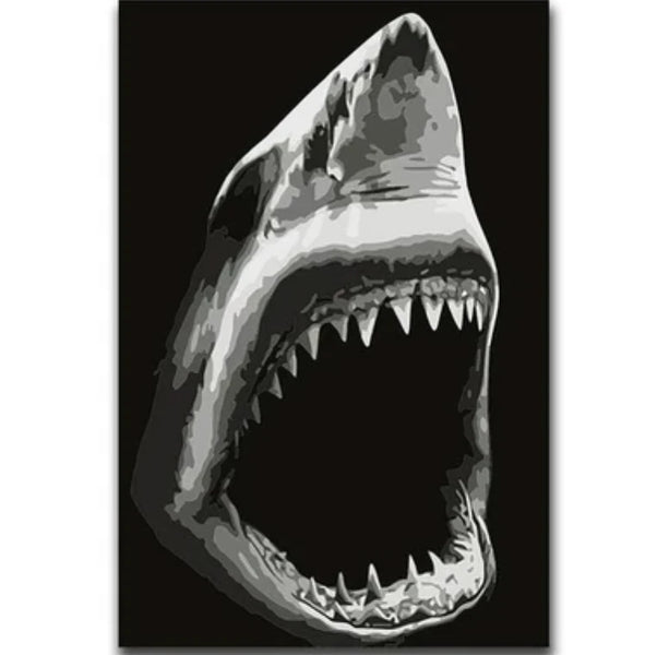 Diy BIg Shark Paint By Numbers Kits UK MA100