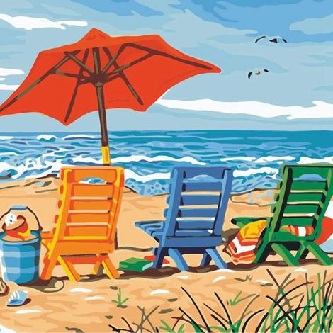 Landscape Beach Diy Paint By Numbers Kits UK LS428