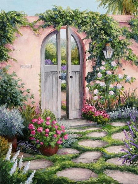 Garden Door Diy Paint By Numbers Kits UK LS414