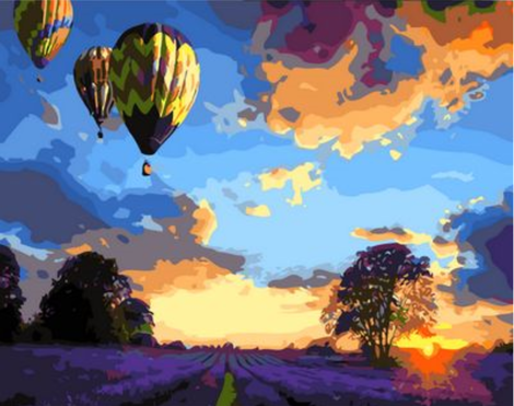Hot Air Balloon Diy Paint By Numbers Kits UK PP0170