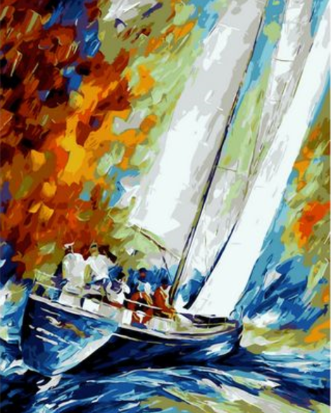 Boat Diy Paint By Numbers Kits UK PP0073