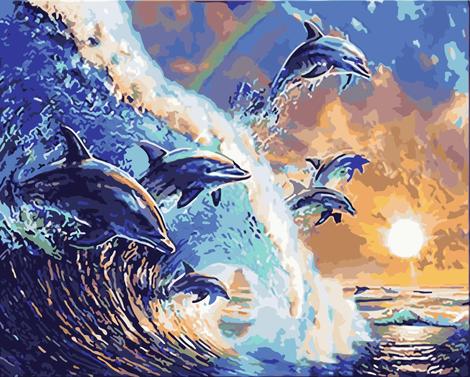 Dream Dolphin Diy Paint By Numbers Kits MA217