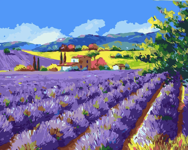 Lavender Diy Village Paint By Numbers Kits UK LS066