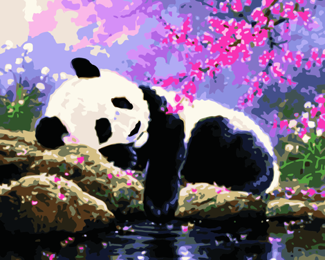 Lovely Panda Diy Paint By Numbers Kits UK AN0771