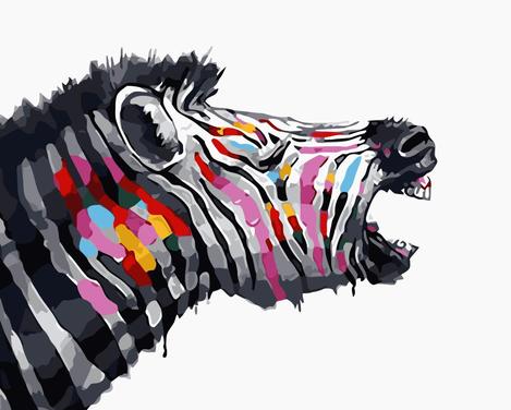 Zebra Diy Paint By Numbers Kits UK AN0784