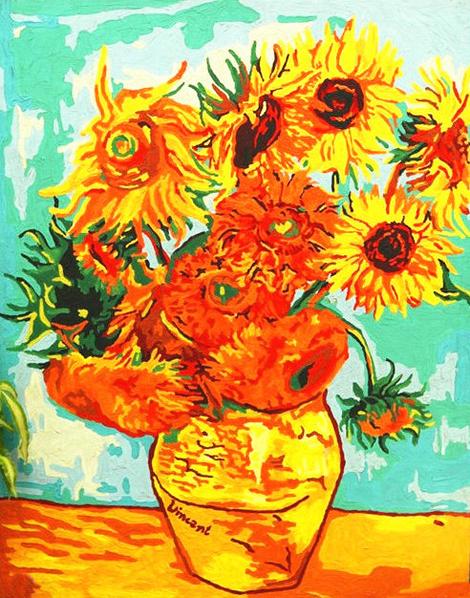 Van Gogh Sunflower Diy Paint By Numbers Kits UK PP0028