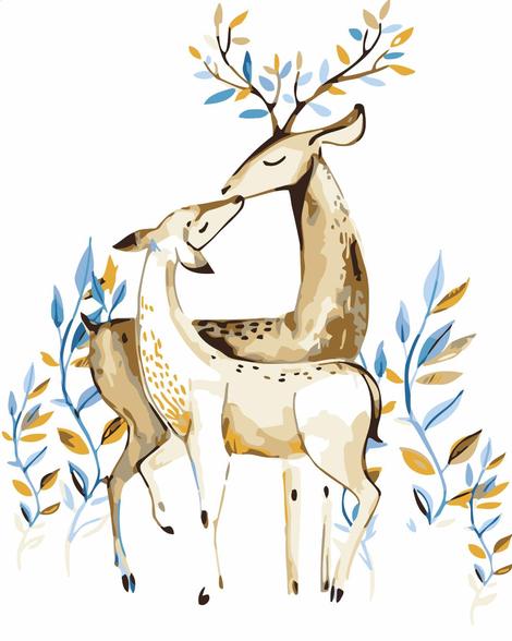 Deer Diy Paint By Numbers Kits UK AN0624