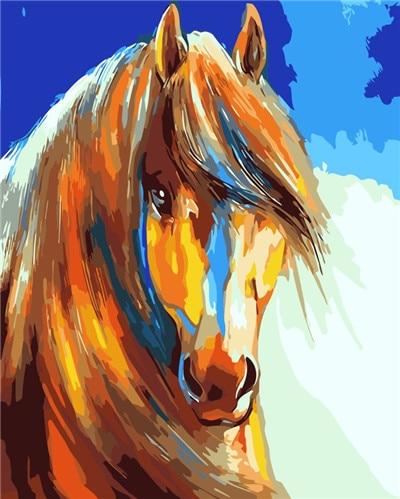 Horse Diy Paint By Numbers Kits UK AN0323