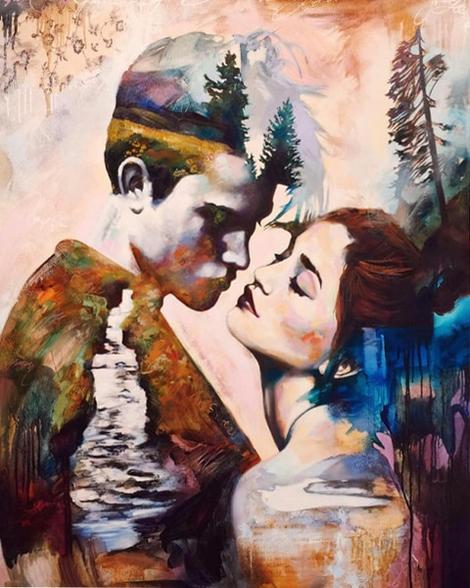 Lovers Portrait Diy Paint By Numbers Kits UK PO0093