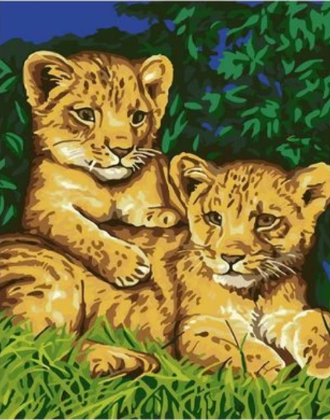 Animal Lion Diy Paint By Numbers Kits UK AN0446