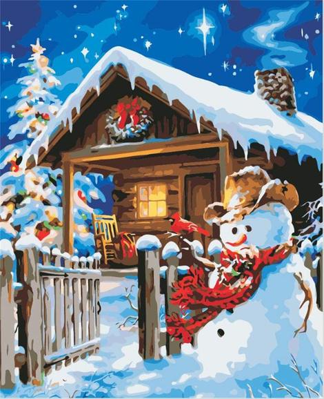 Snowman Diy Paint By Numbers Kits UK CH0010