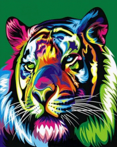 Sale Animal Tiger Diy Paint By Numbers Kits UK AN0010