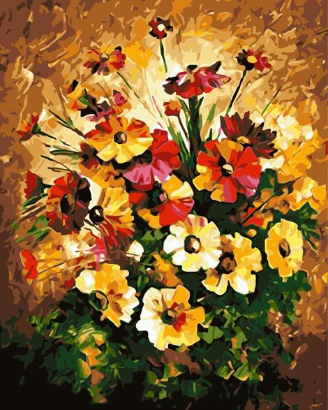 Chrysanthemum Diy Paint By Numbers Kits UK PL0111