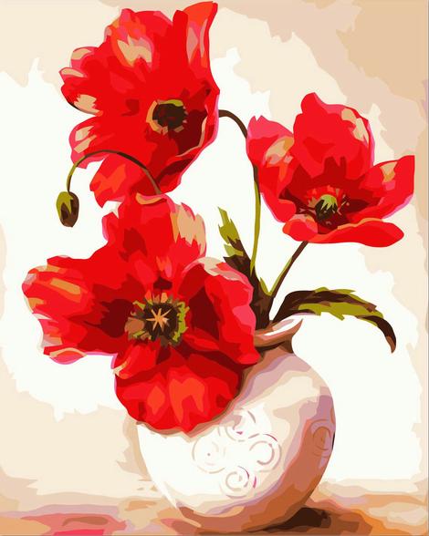 Flower Diy Paint By Numbers Kits UK PL0117