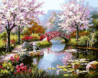 Cherry Blossoms Diy Paint By Numbers Kits UK PL0121