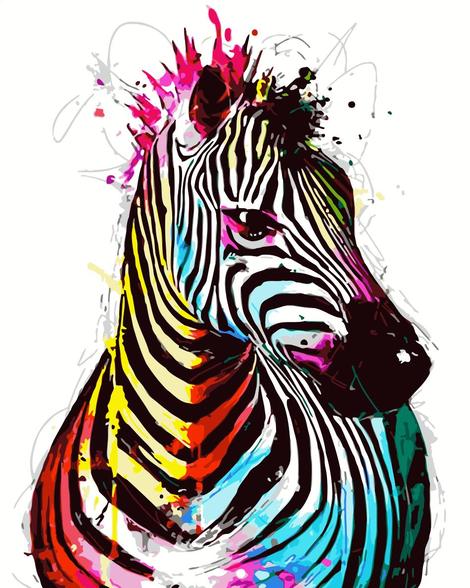 Zebra Diy Paint By Numbers Kits UK AN0152