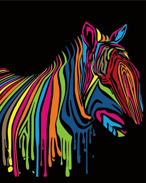 Zebra Diy Paint By Numbers Kits UK AN0159