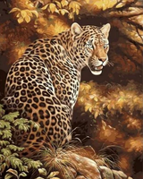 Animal Leopard Diy Paint By Numbers Kits For Adults UK AN0166