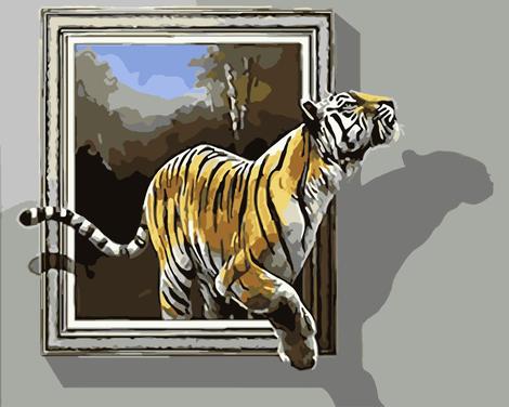 Tiger Diy Paint By Numbers Kits UK AN0016