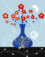 Abstract Flower Diy Paint By Numbers Kits UK PL0188