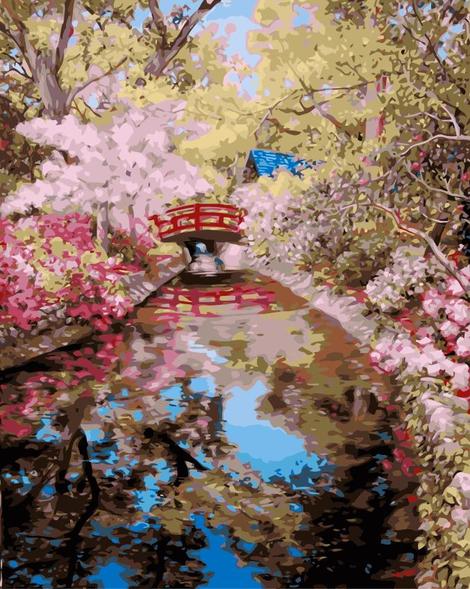 Cherry Blossoms Diy Paint By Numbers Kits UK PL0194